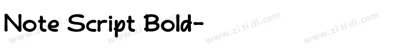Note Script Bold字体转换